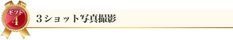 ギフト４：３ショット写真撮影