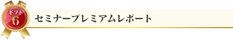 ギフト6：セミナープレミアムレポート